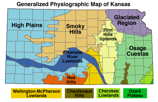 Official Physiographic Regions for the State of Kansas